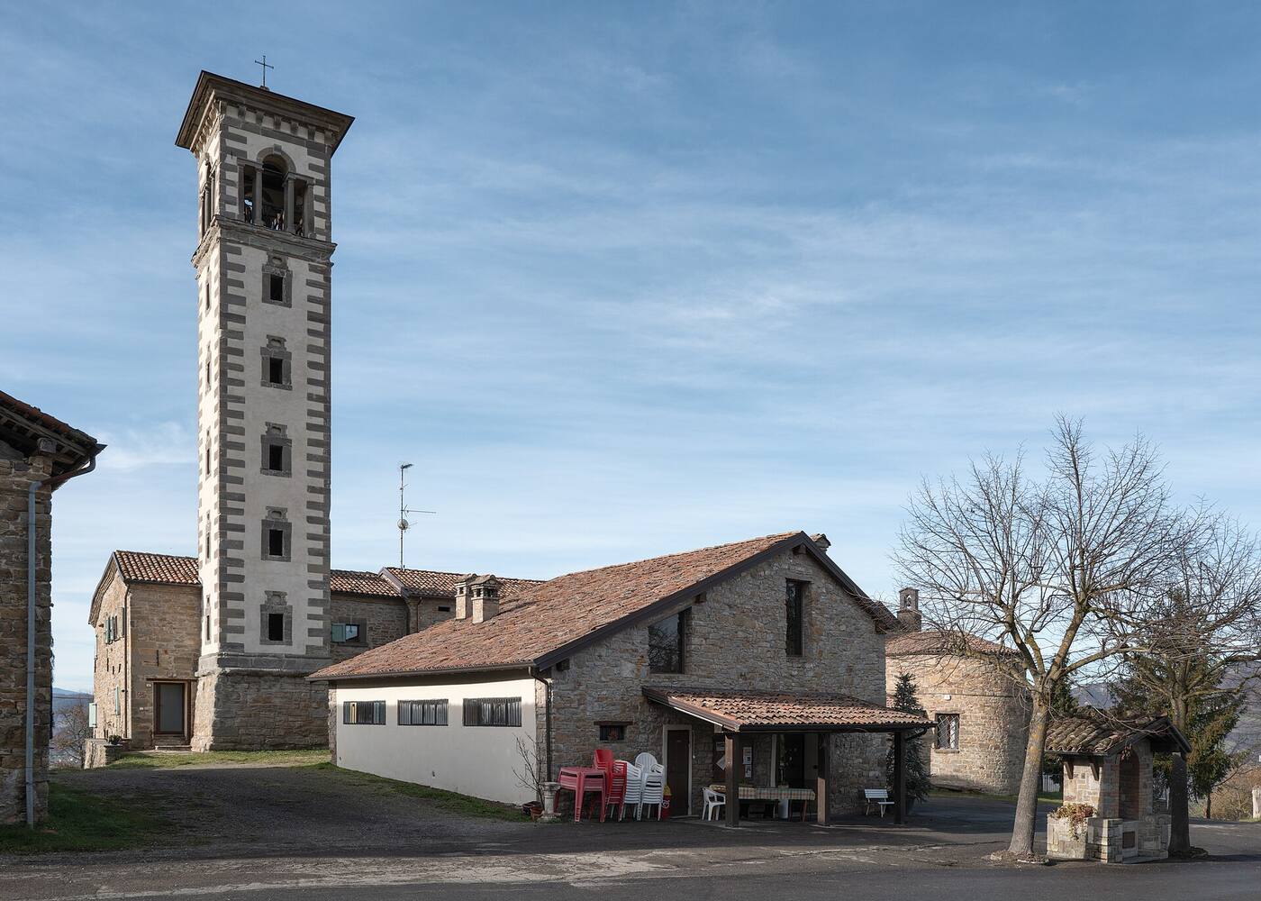 The bell tower of San Martino at Corneto, built by Antonio Ceccati