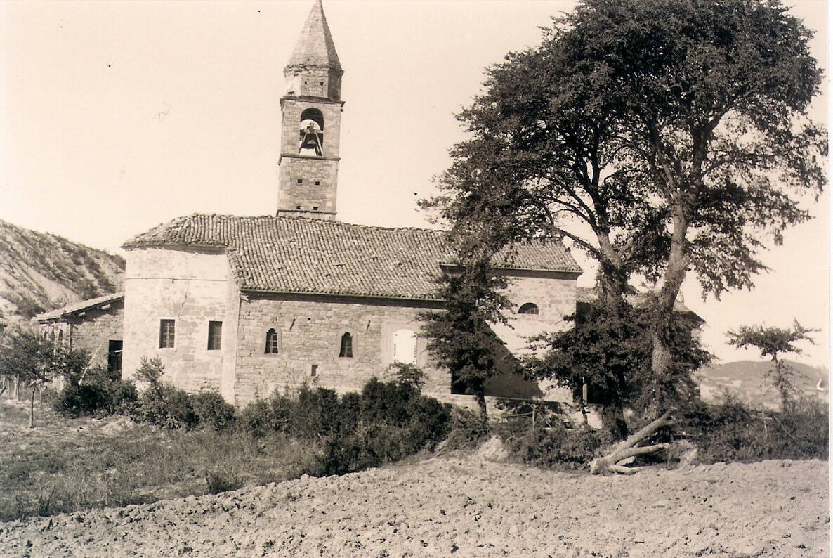 Period photograph of the parish church of Cerrè Marabino, Toano