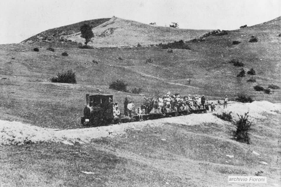 The Quara-Febbio Decauville railway in a 1920s photograph